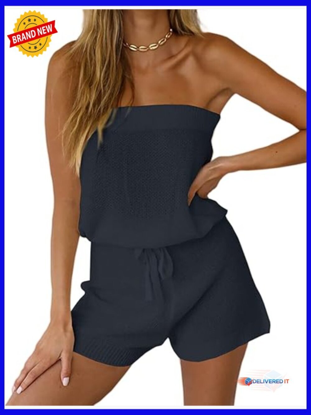 Sleeveless Off Shoulder Romper Loungewear Two Piece Set